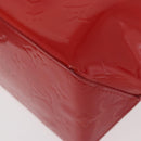LOUIS VUITTON Monogram Vernis Reade PM Hand Bag Red Rouge M91088 LV Auth 181345-14