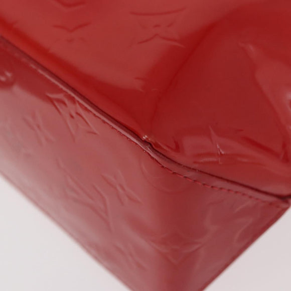 LOUIS VUITTON Monogram Vernis Reade PM Hand Bag Red Rouge M91088 LV Auth 181345