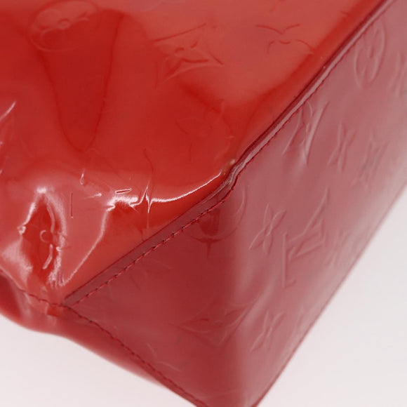 LOUIS VUITTON Monogram Vernis Reade PM Hand Bag Red Rouge M91088 LV Auth 181345