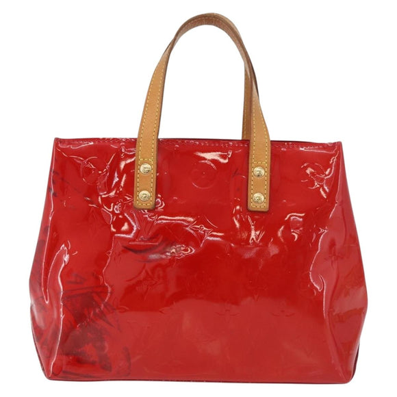 LOUIS VUITTON Monogram Vernis Reade PM Hand Bag Red Rouge M91088 LV Auth 181345