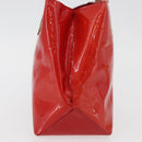 LOUIS VUITTON Monogram Vernis Reade PM Hand Bag Red Rouge M91088 LV Auth 181345-3