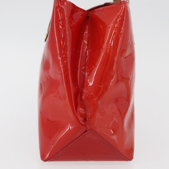 LOUIS VUITTON Monogram Vernis Reade PM Hand Bag Red Rouge M91088 LV Auth 181345