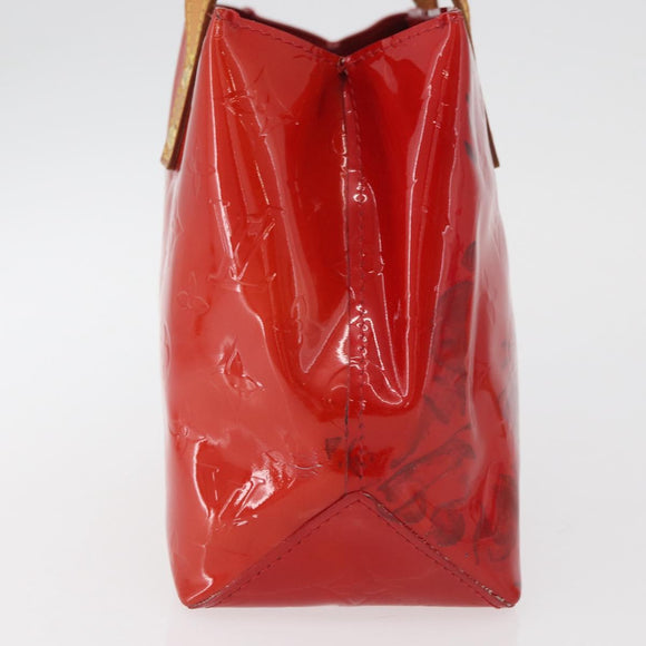 LOUIS VUITTON Monogram Vernis Reade PM Hand Bag Red Rouge M91088 LV Auth 181345