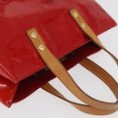 LOUIS VUITTON Monogram Vernis Reade PM Hand Bag Red Rouge M91088 LV Auth 181345-6