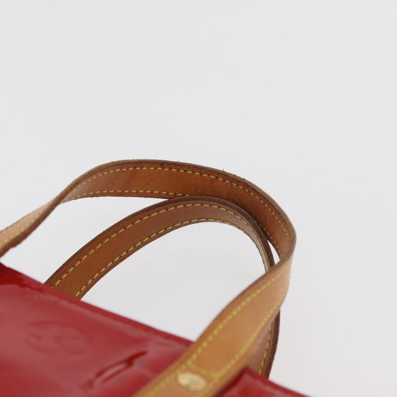 LOUIS VUITTON Monogram Vernis Reade PM Hand Bag Red Rouge M91088 LV Auth 181345