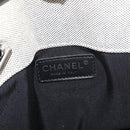 CHANEL Choco Bar Chain Shoulder Bag Canvas Gray Silver CC Auth 181350A-18