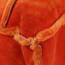 CHANEL Shoulder Bag Mouton Orange Silver CC Auth 181353V-13
