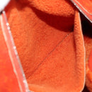 CHANEL Shoulder Bag Mouton Orange Silver CC Auth 181353V-20