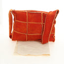 CHANEL Shoulder Bag Mouton Orange Silver CC Auth 181353V-23