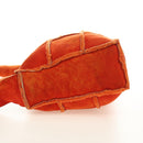 CHANEL Shoulder Bag Mouton Orange Silver CC Auth 181353V-4