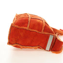 CHANEL Shoulder Bag Mouton Orange Silver CC Auth 181353V-5