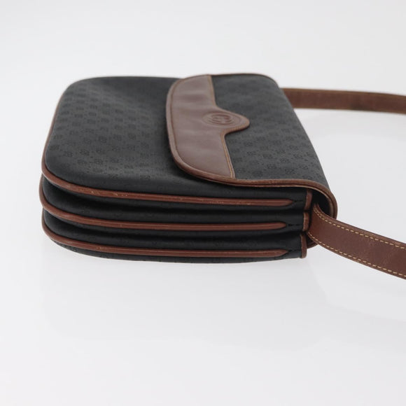 GUCCI Micro GG Supreme Schoudertas PVC Zwart Goud 004 104 0024 Auth 181357