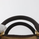 LOEWE Amazona 32 Hand Bag Suede Brown Gold Auth 181358-9