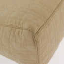 Christian Dior Canage Lady Dior Hand Bag Nylon Beige Gold Auth 181360-10