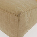 Christian Dior Canage Lady Dior Hand Bag Nylon Beige Gold Auth 181360-11