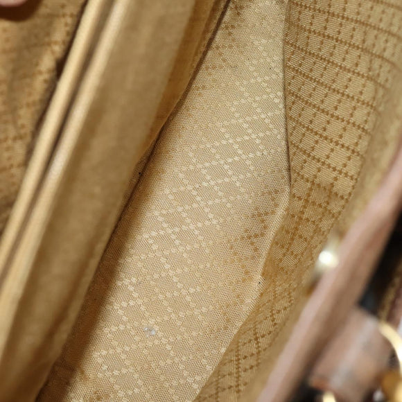 GUCCI Bamboo Hand Bag Suede 2way Brown Gold 002 123 0322 Auth 181361