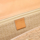 CELINE C Macadam Canvas Handtasche Leder Beige Gold Auth 181365A-17