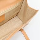 CELINE C Macadam Canvas Handtasche Leder Beige Gold Auth 181365A-18