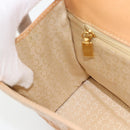CELINE C Macadam Canvas Handtasche Leder Beige Gold Auth 181365A-19