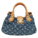 LOUIS VUITTON Monogram Denim Preity Handtasche Blau M95020 LV Auth 181366SAM-13