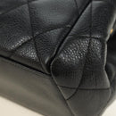 CHANEL Chain Matelasse Shoulder Bag Caviar Skin Black Gold CC Auth 181368SAM-17