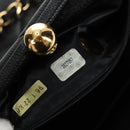 CHANEL Chain Matelasse Shoulder Bag Caviar Skin Black Gold CC Auth 181368SAM-10