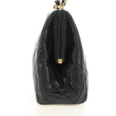 CHANEL Chain Matelasse Shoulder Bag Caviar Skin Black Gold CC Auth 181368SAM-3