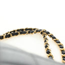 CHANEL Chain Matelasse Shoulder Bag Caviar Skin Black Gold CC Auth 181368SAM-14