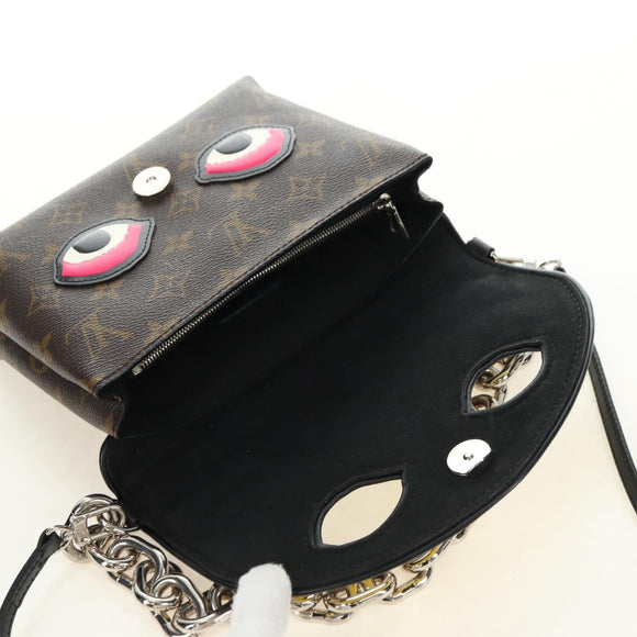 LOUIS VUITTON Monogram Pochette Kabuki Mask Umhängetasche M43532 Auth 181369SAM