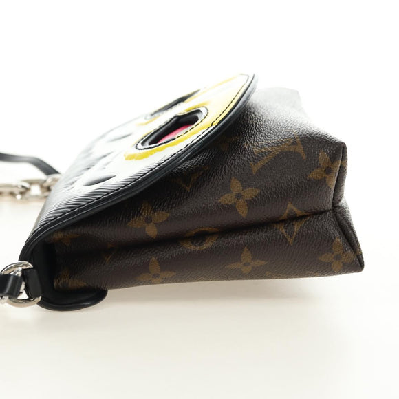 LOUIS VUITTON Monogram Pochette Kabuki Mask Umhängetasche M43532 Auth 181369SAM