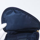 Christian Dior Trotter Canvas Satteltasche Navy Gold Auth 181372A-19