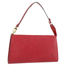 LOUIS VUITTON Epi Pochette Accessoires Pouch Red M52947 LV Auth 181376-1
