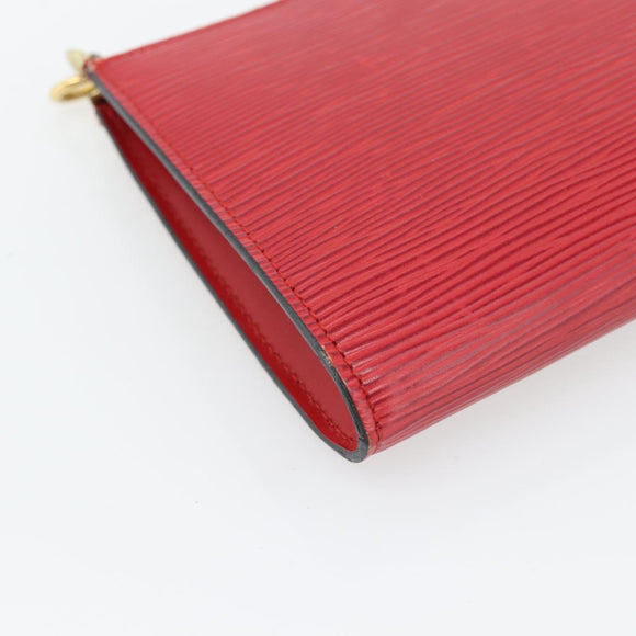 LOUIS VUITTON Epi Pochette Accessoires Pouch Red M52947 LV Auth 181376