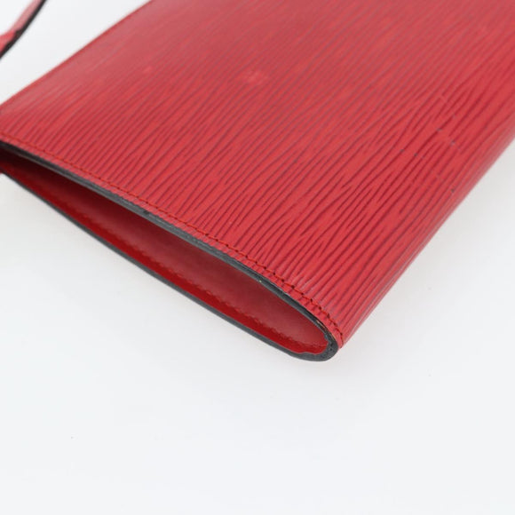LOUIS VUITTON Epi Pochette Accessoires Pouch Red M52947 LV Auth 181376