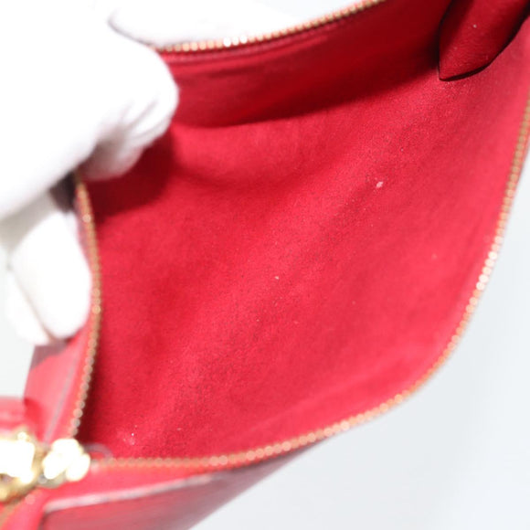 LOUIS VUITTON Epi Pochette Accessoires Pouch Red M52947 LV Auth 181376