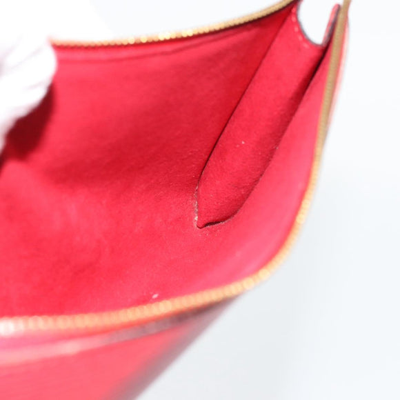 LOUIS VUITTON Epi Pochette Accessoires Pouch Red M52947 LV Auth 181376