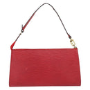 LOUIS VUITTON Epi Pochette Accessoires Pouch Red M52947 LV Auth 181376-2
