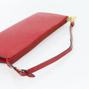 LOUIS VUITTON Epi Pochette Accessoires Pouch Red M52947 LV Auth 181376-7