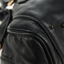 Chloe Paddington Hand Bag Leather Black Gold Silver Auth 181380SAV-8