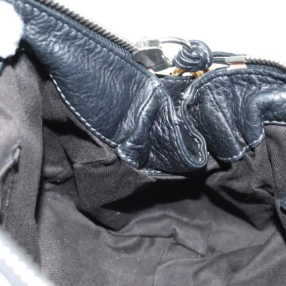 Chloe Paddington Hand Bag Leather Black Gold Silver Auth 181380SAV