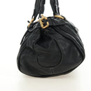 Chloe Paddington Hand Bag Leather Black Gold Silver Auth 181380SAV-3
