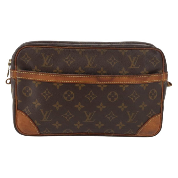 LOUIS VUITTON Monogram Compiegne 28 Clutch Bag M51845 LV Auth 181382