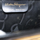 Salvatore Ferragamo Gancini Shoulder Bag Leather Black Gold Auth 181384-16