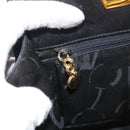 Salvatore Ferragamo Gancini Shoulder Bag Leather Black Gold Auth 181384-20