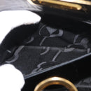 Salvatore Ferragamo Gancini Shoulder Bag Leather Black Gold Auth 181384-21