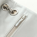 CHANEL 2.55 Chain Shoulder Bag Lamb Skin Silver CC Auth 181385SAM-20