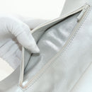 CHANEL 2.55 Chain Shoulder Bag Lamb Skin Silver CC Auth 181385SAM-21