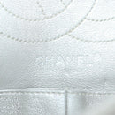 CHANEL 2.55 Chain Shoulder Bag Lamb Skin Silver CC Auth 181385SAM-23
