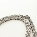 CHANEL 2.55 Chain Shoulder Bag Lamb Skin Silver CC Auth 181385SAM-8
