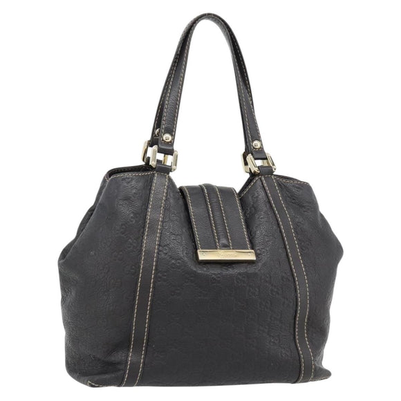GUCCI GG Canvas Guccissima Tote Tas Leer Donkerbruin Goud 233607 Auth 181391V